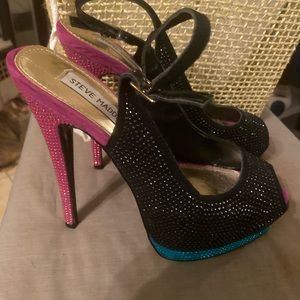 💠Platform Bejeweled Steve Madden slingbacks